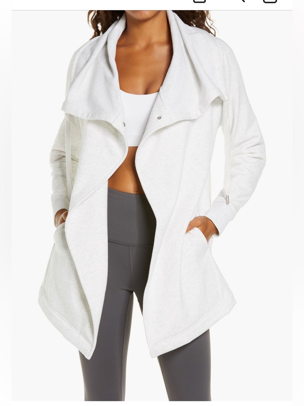 Zella Fleece-Lined Wrap Jacket